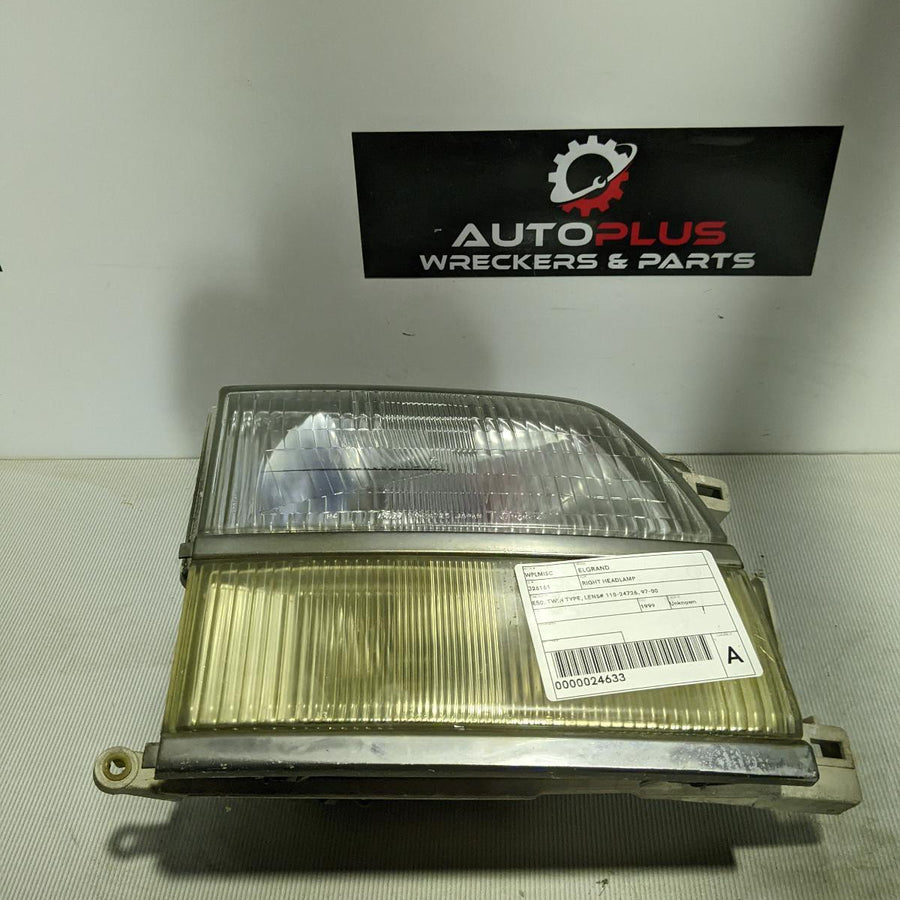 1999 Nissan Elgrand Right Headlamp 1999 Nissan Elgrand Right Headlamp