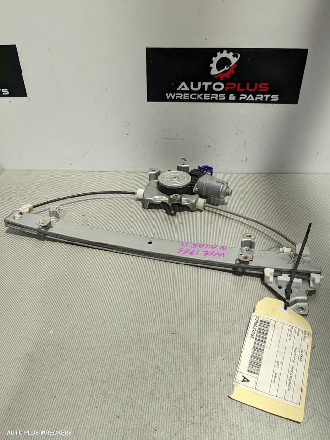 2017 Nissan Navara Right Front Window Reg Motor 2017 Nissan Navara Right Front Window Reg Motor