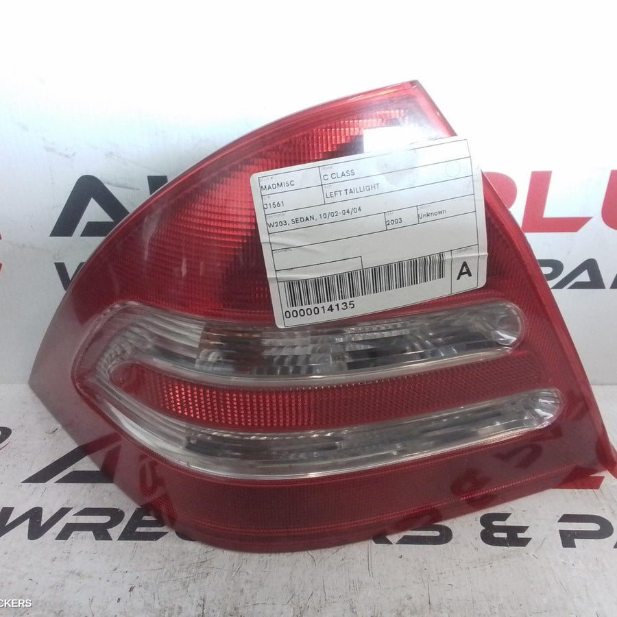 2003 Mercedes C Class Left Taillight 2003 Mercedes C Class Left Taillight