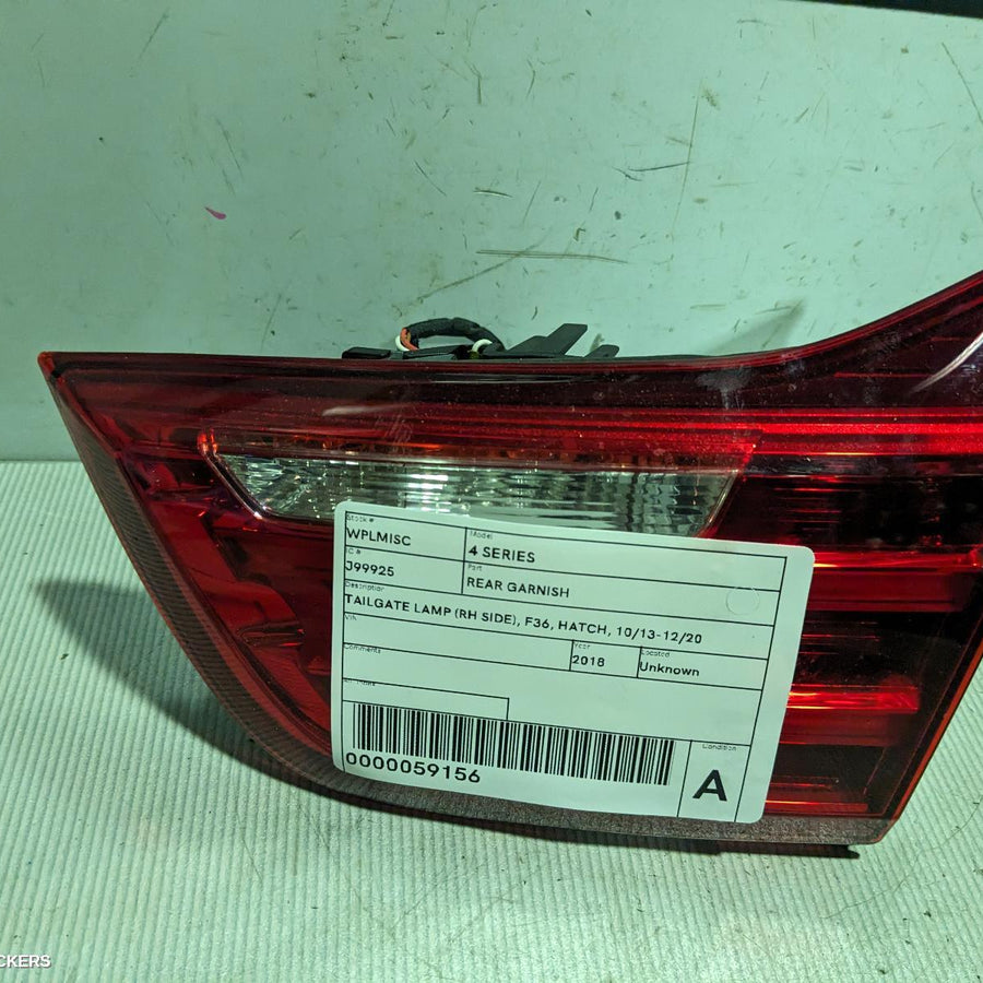 2018 Bmw 4 Series Rear Garnish 2018 Bmw 4 Series Rear Garnish