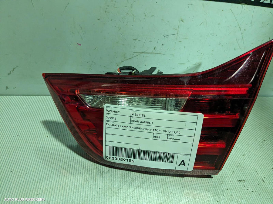 2018 Bmw 4 Series Rear Garnish 2018 Bmw 4 Series Rear Garnish