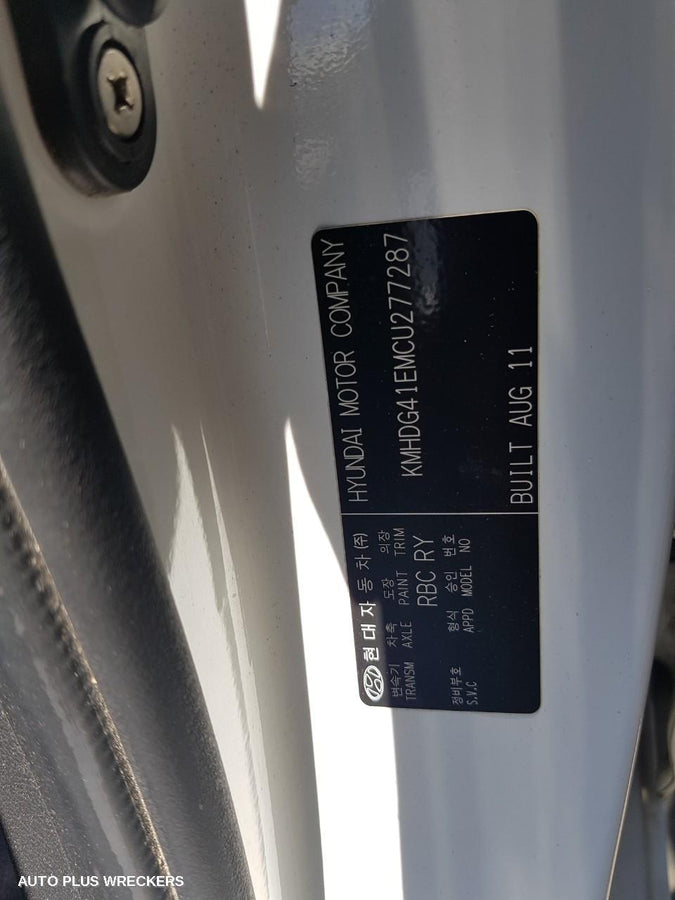 2011 Hyundai Elantra Right Front Door Window 2011 Hyundai Elantra Right Front Door Window