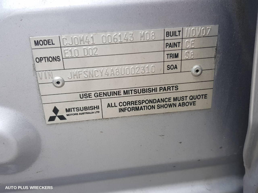 2007 Mitsubishi Lancer Left Rear Door Window 2007 Mitsubishi Lancer Left Rear Door Window