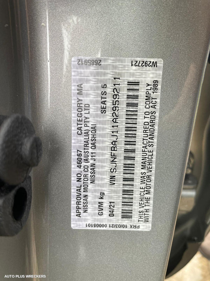 2021 Nissan Qashqai Right Front Door Window 2021 Nissan Qashqai Right Front Door Window