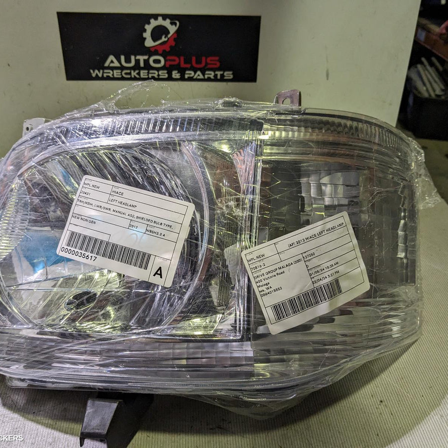 2012 Toyota Hiace Left Headlamp 2012 Toyota Hiace Left Headlamp