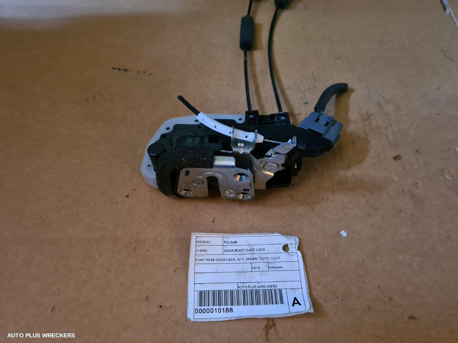 2014 Nissan Pulsar Door Boot Gate Lock 2014 Nissan Pulsar Door Boot Gate Lock