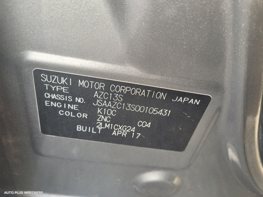 2017 Suzuki Swift Trans Gearbox 2017 Suzuki Swift Trans Gearbox