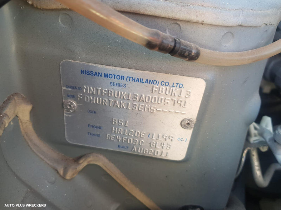 2012 Nissan Micra F Bar Reinforc Brack 2012 Nissan Micra F Bar Reinforc Brack