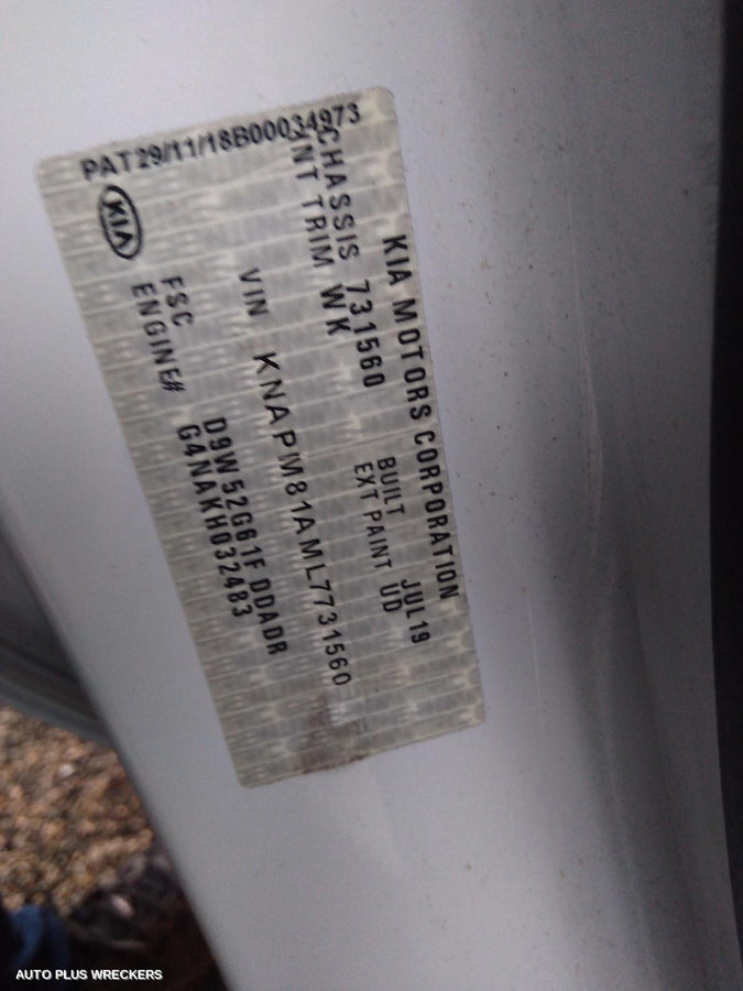 2019 Kia Sportage Trans Gearbox