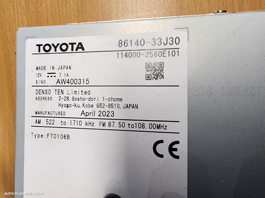 2021-2024 Toyota Camry Radio Cd Dvd Sat Tv