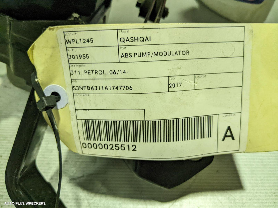 2017 Nissan Qashqai Abs Pump Modulator
