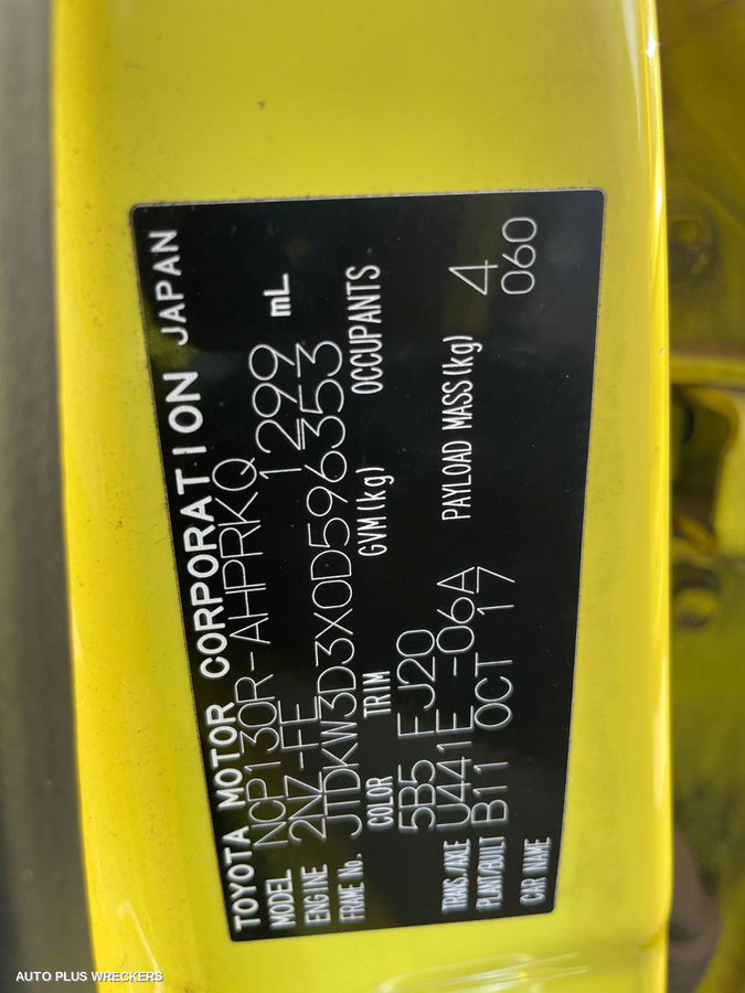 2018 Toyota Yaris Door Trim