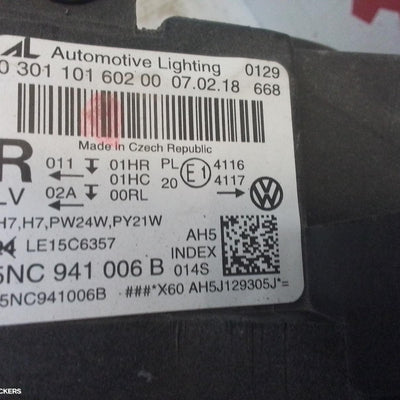 2016-2021 Volkswagen Tiguan Right Headlamp