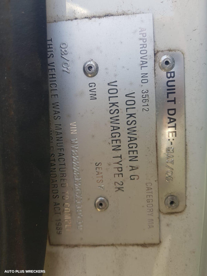 2007 Volkswagen Caddy Left Front Window Reg Motor