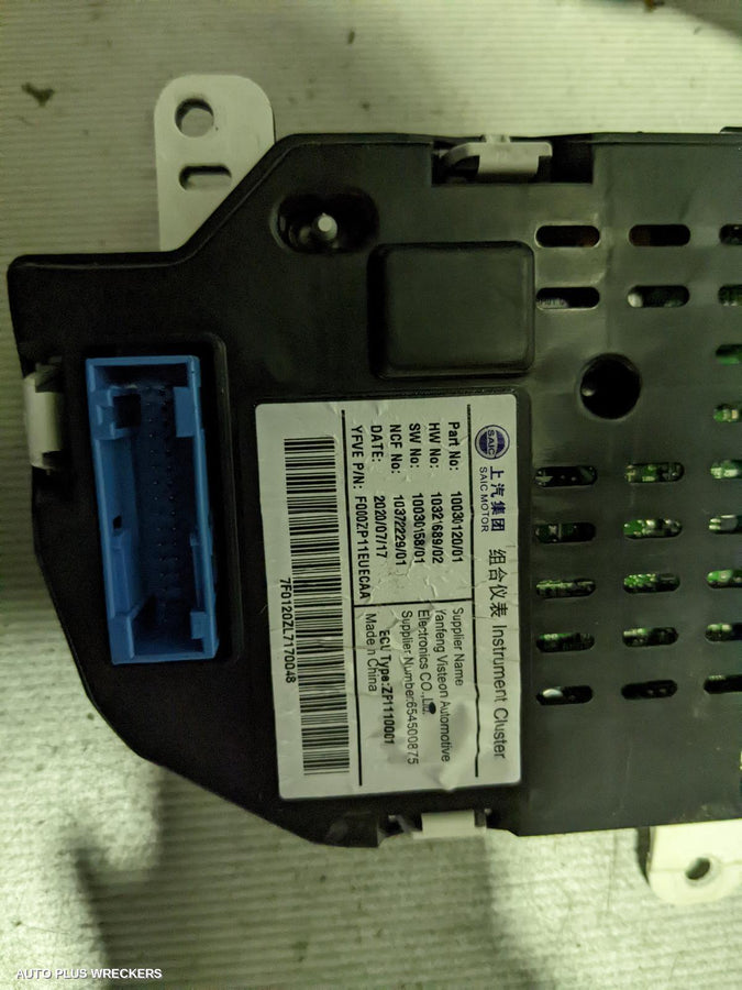 2020 Mg Mg3 Instrument Cluster