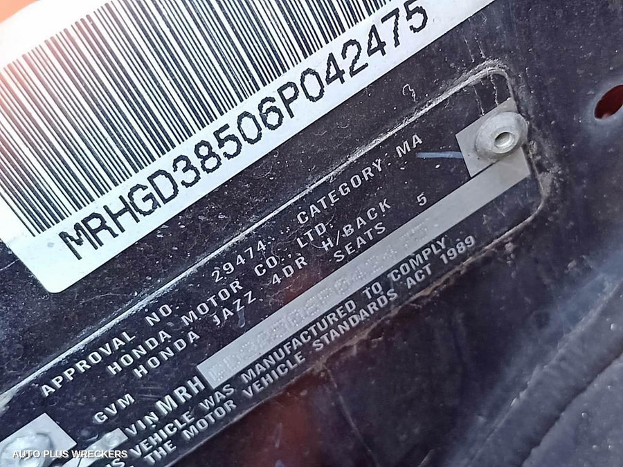 2006 HONDA JAZZ RADIATOR SUPPORT