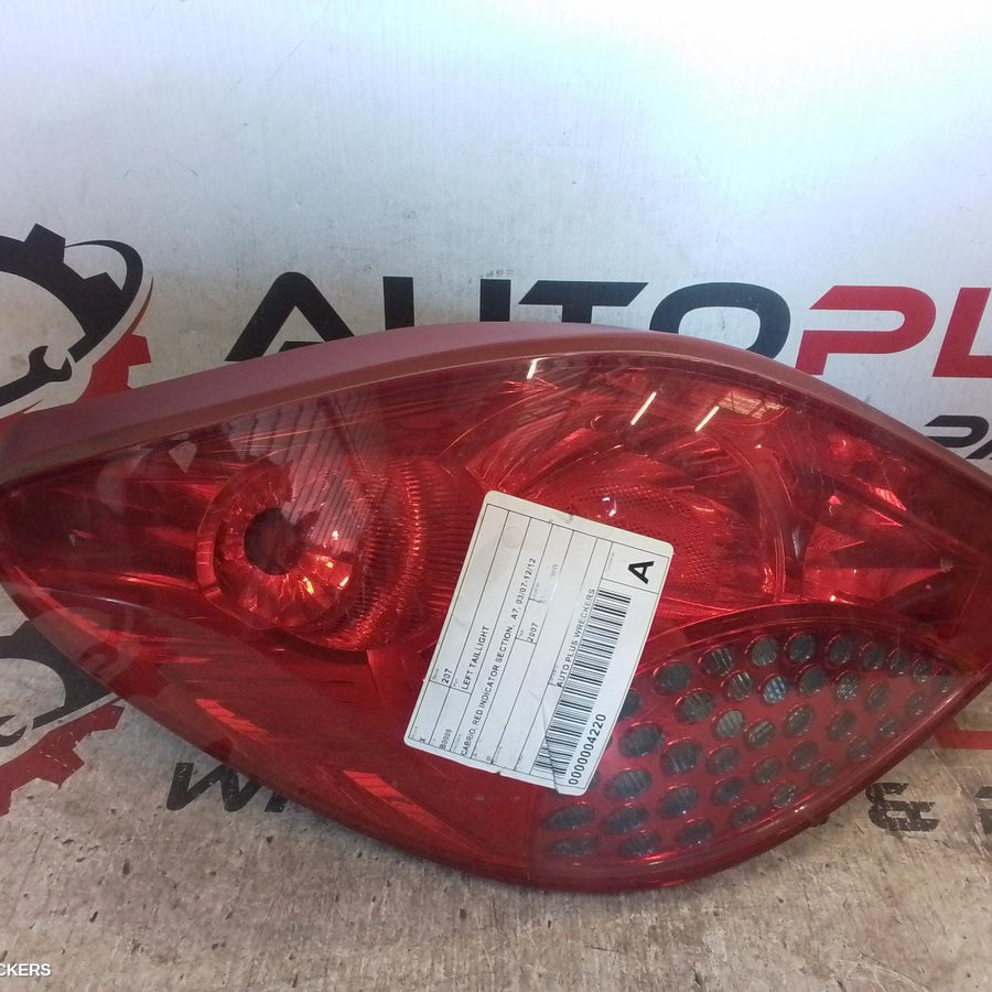 2007 Peugeot 207 Left Taillight