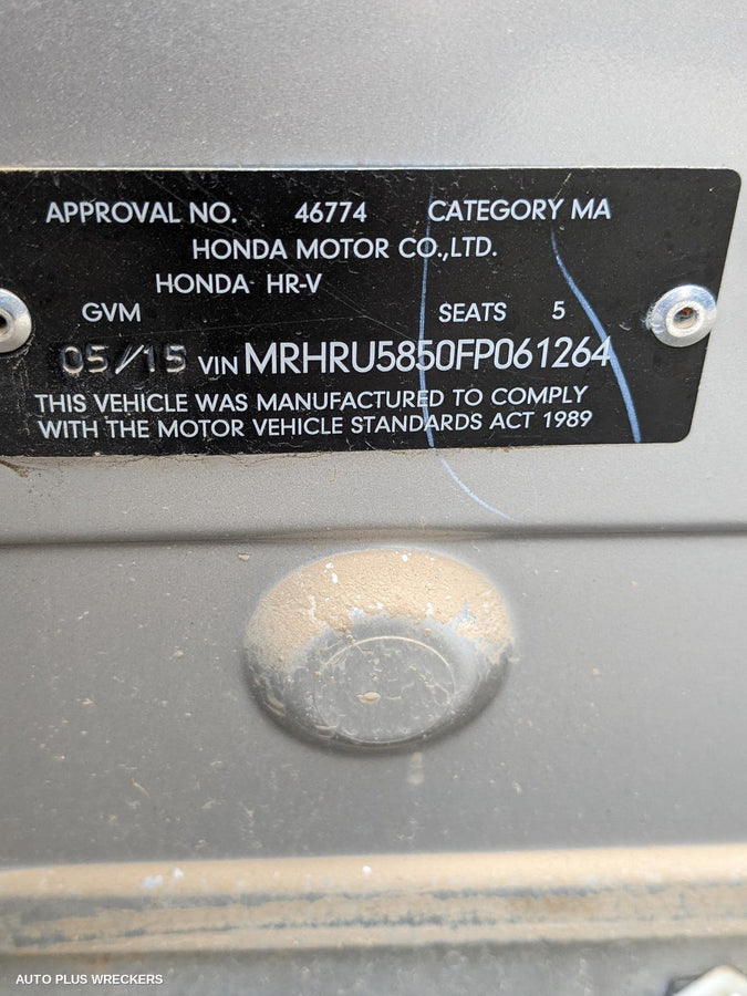 2015 Honda Hrv Left Driveshaft