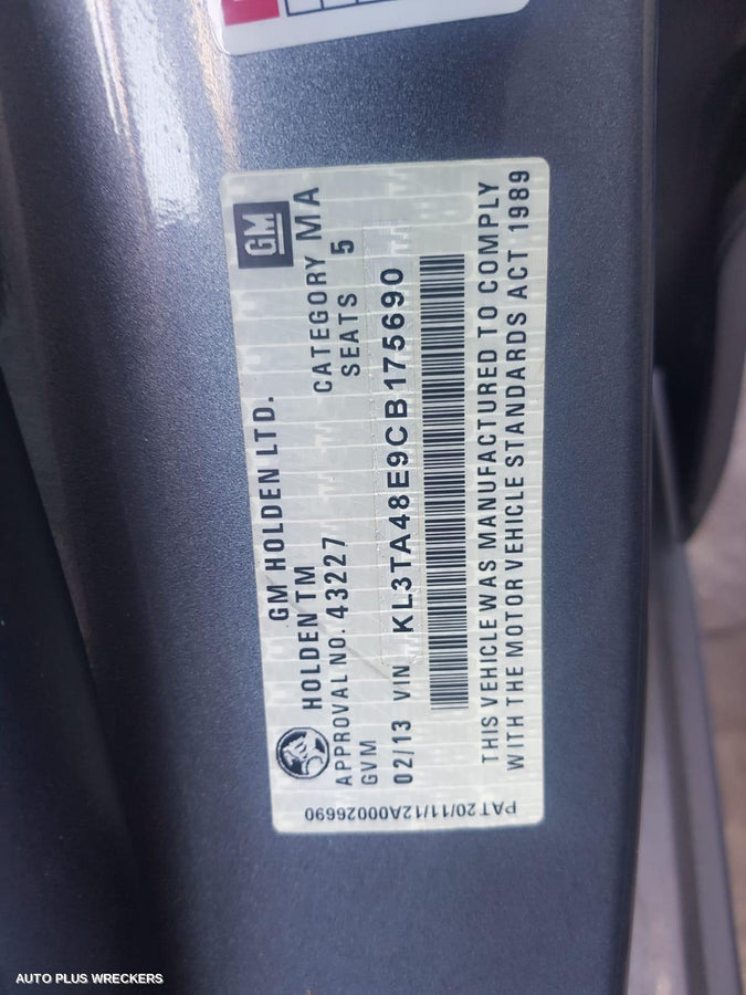 2012 Holden Barina Abs Pump Modulator