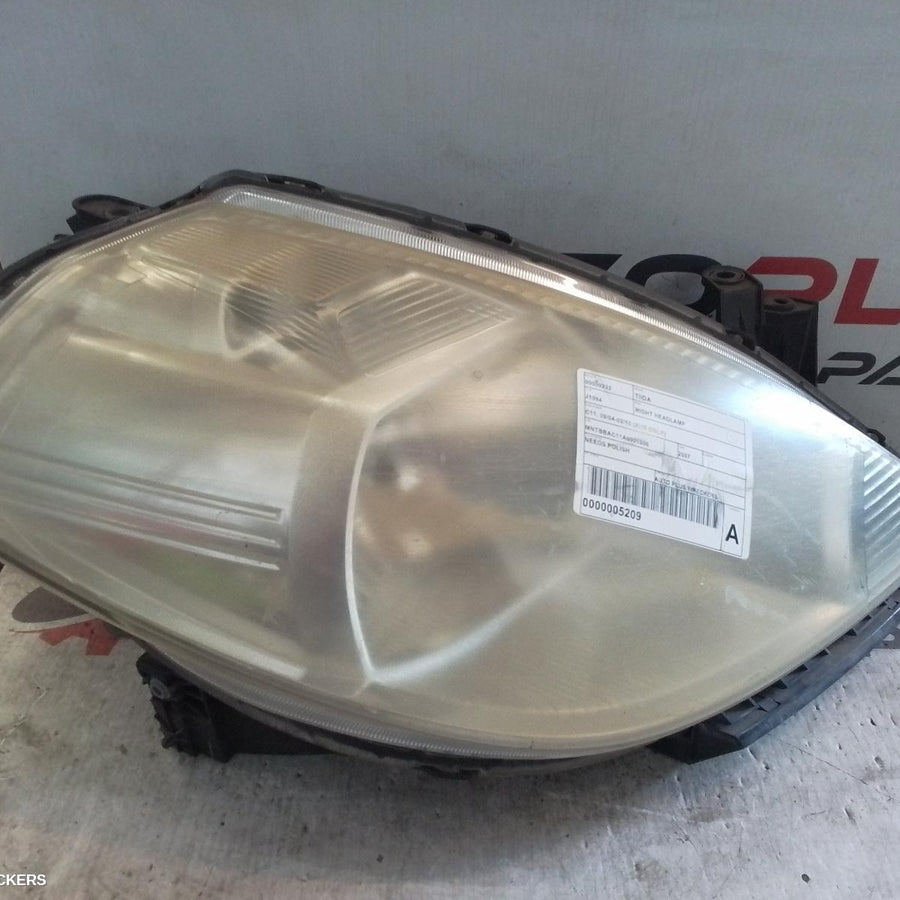 2004-2010 Nissan Tiida Right Headlamp