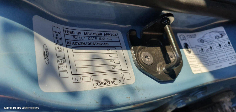 2006 Ford Focus Right Rear Door Sliding