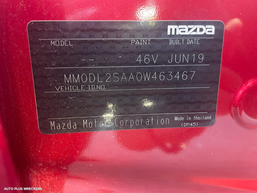 2019 Mazda 2 Pwr Dr Wind Switch