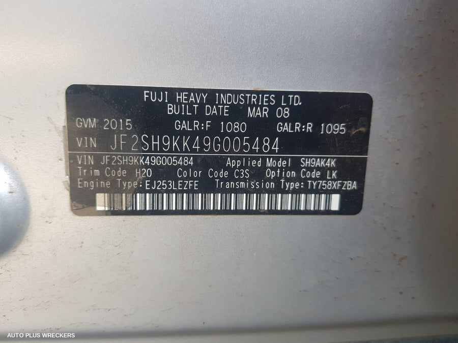 2008 Subaru Forester Towbar