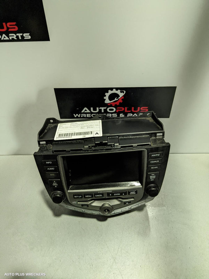2007 Honda Accord Radio Cd Dvd Sat Tv