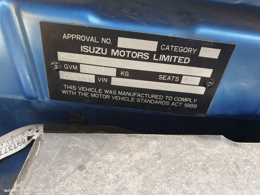 2005 Holden Rodeo Left Guard