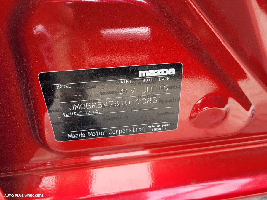 2016 Mazda 3 Left Front Door Window