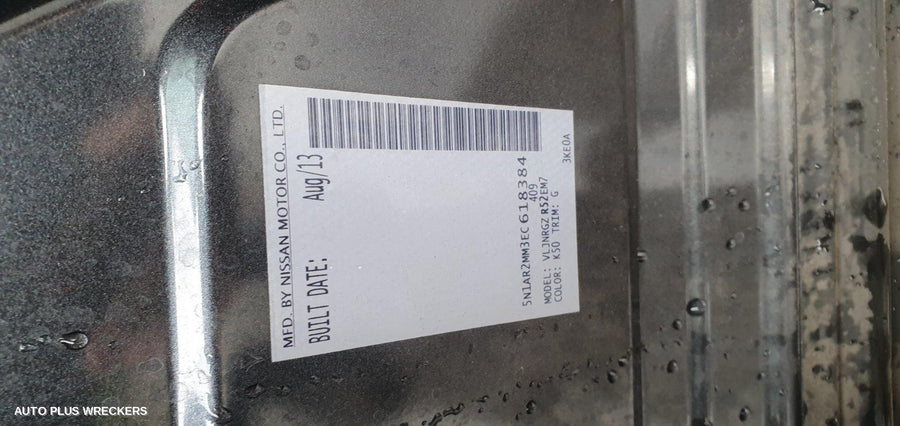 2013 Nissan Pathfinder Left Driveshaft