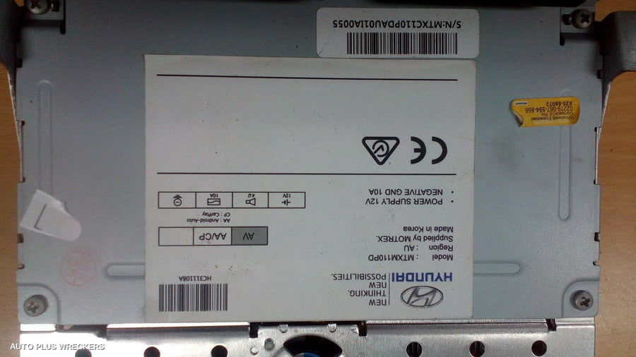 2018 Hyundai I30 Radio Cd Dvd Sat Tv