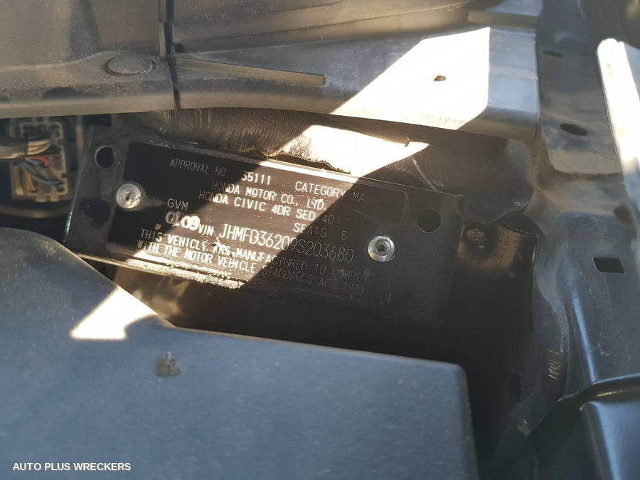 2008 Honda Civic Pwr Dr Wind Switch
