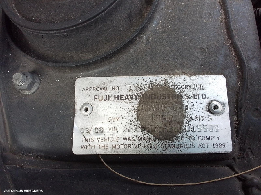 2008 Subaru Impreza Pwr Dr Wind Switch