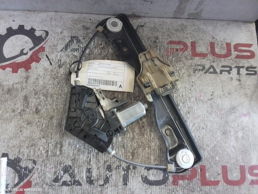 2013 Jeep Grandcherokee Right Rear Wnd Reg Motor
