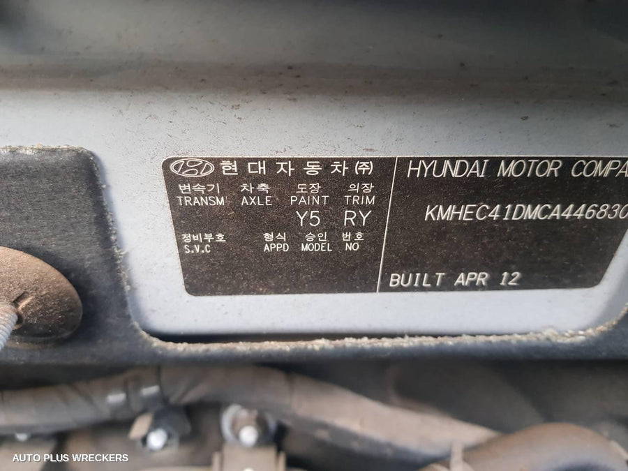 2012 Hyundai I45 Bootlid Tailgate