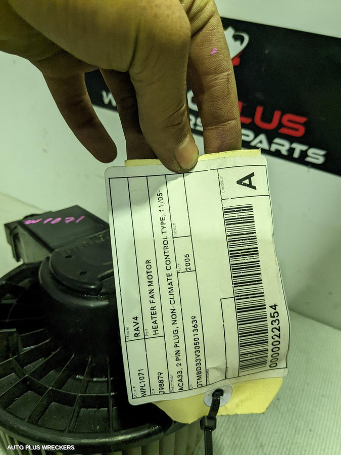 2005-2012 Toyota Rav4 Heater Fan Motor