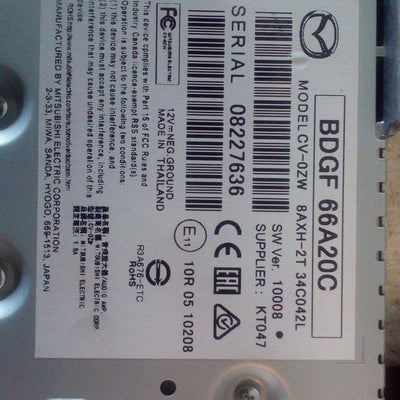 2019-2026 Mazda 3 Radio Cd Dvd Sat Tv