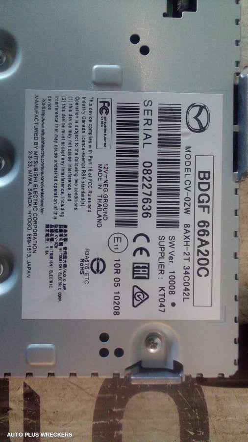 2019-2026 Mazda 3 Radio Cd Dvd Sat Tv