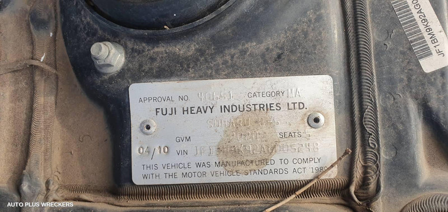 2010 Subaru Liberty Heater Fan Motor