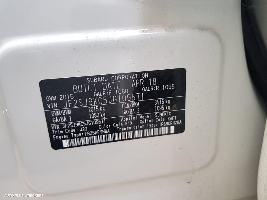 2018 Subaru Forester Radio Cd Dvd Sat Tv