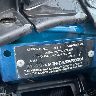 2010 HONDA CIVIC SEATBELT STALK