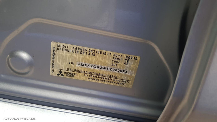 2011 Mitsubishi Asx Pwr Dr Wind Switch