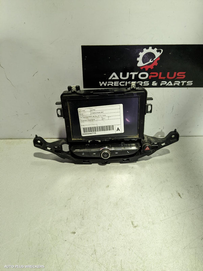 2017 Holden Astra Radio Cd Dvd Sat Tv