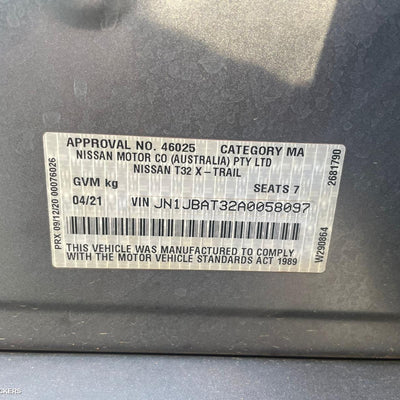 2021 NISSAN XTRAIL DOOR HANDLE