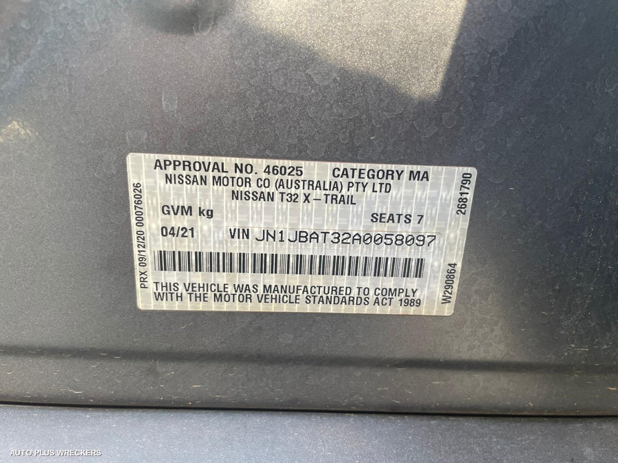 2021 Nissan Xtrail Heater Fan Motor