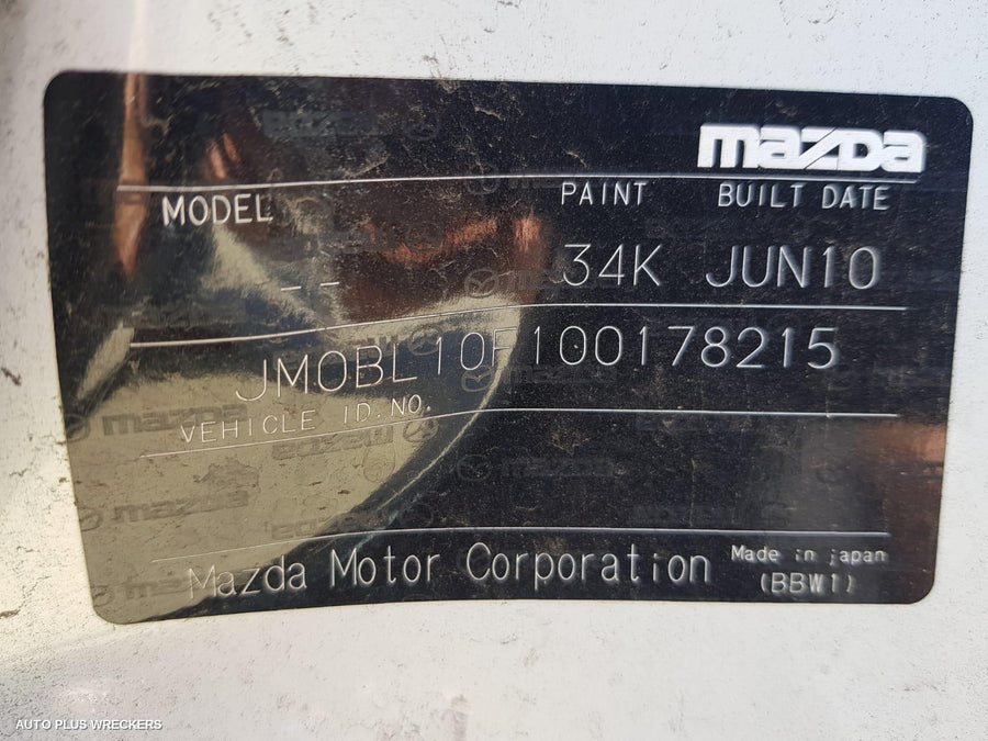 2010 Mazda 3 Pwr Dr Wind Switch