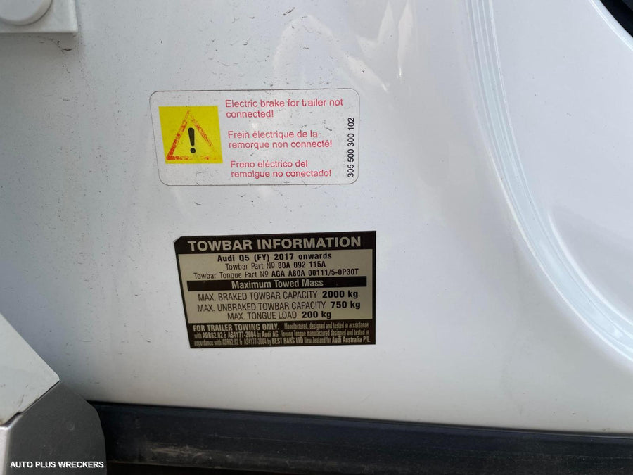 2018 Audi Q5 Door Boot Gate Lock