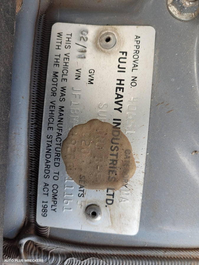 2011 Subaru Liberty Heater Fan Motor