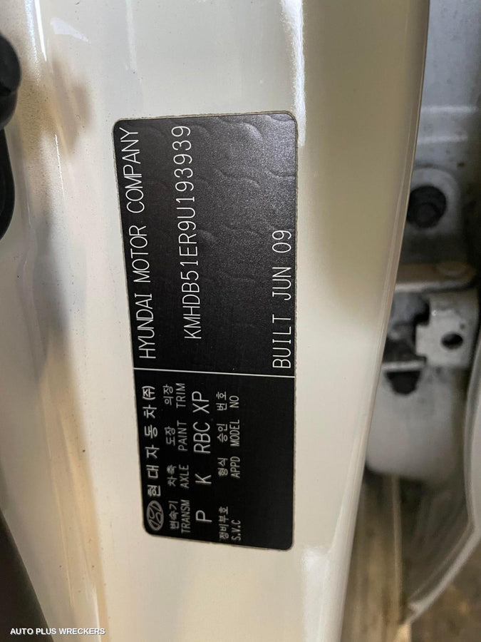 2009 Hyundai I30 Left Rear Door Window